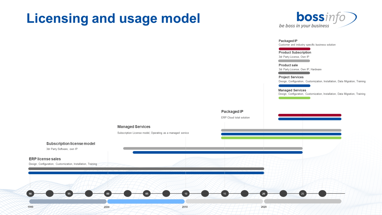 ERP licensing and usage model