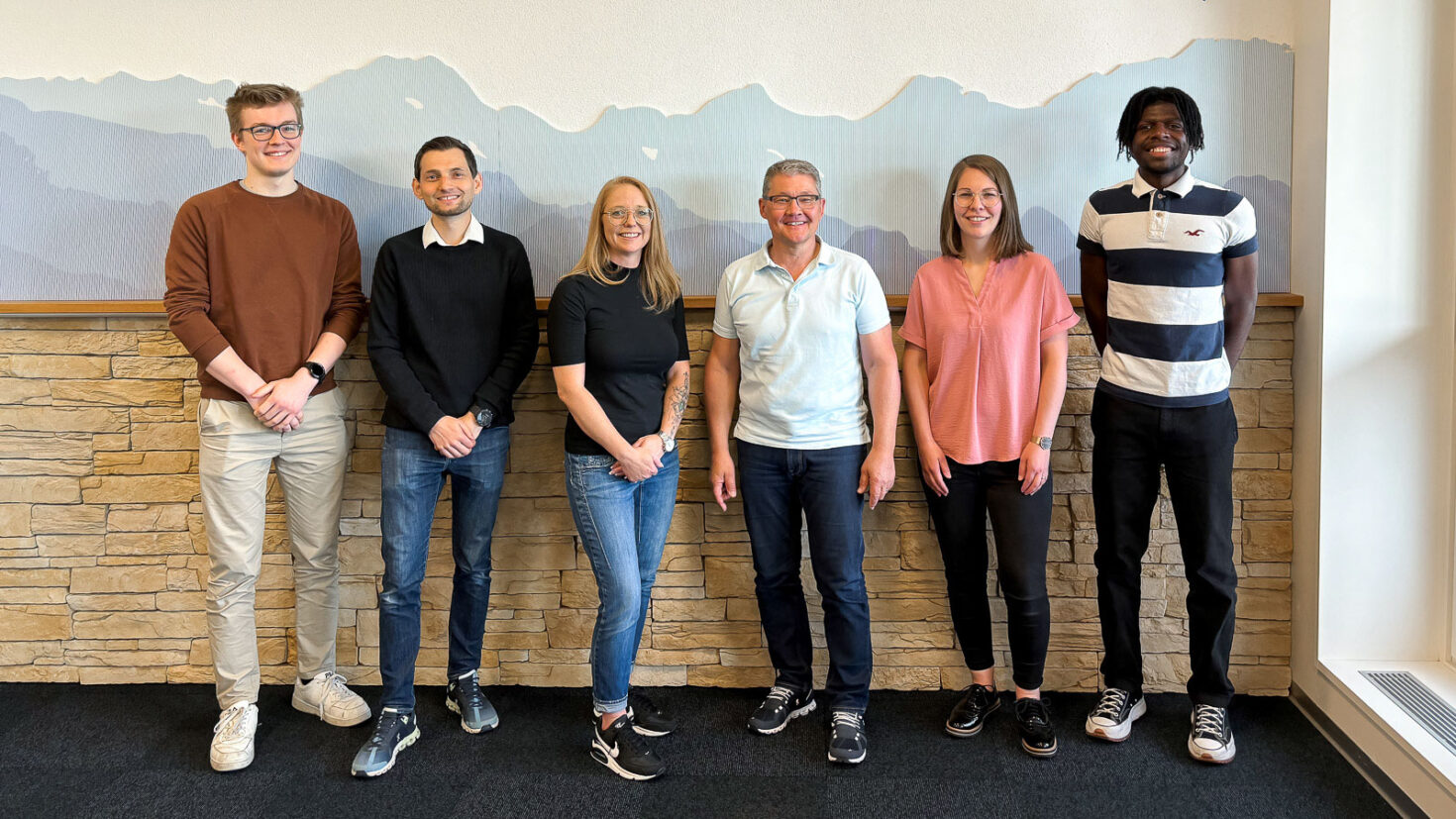 Von links nach rechts: Timon Ammann, Simon Hagmann, Sandra Peier, Max Enz, Rahel Herzog, Bernardo Mendes