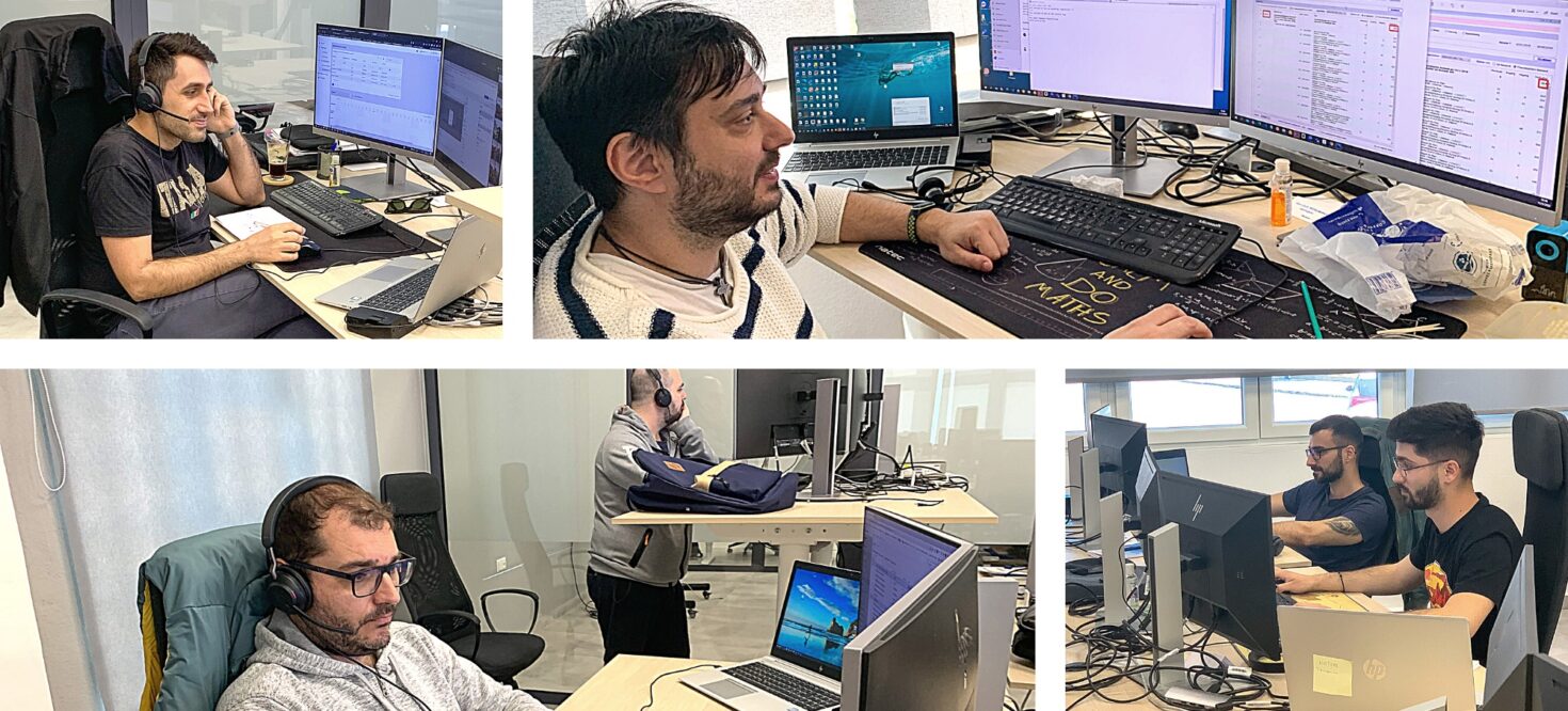 Entwickler*innen und Trainees vom bossERP-Team in Kavala (GR)